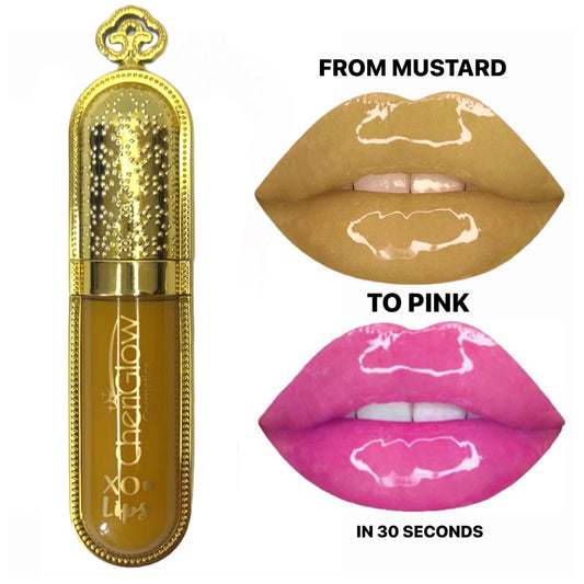 Color Changing XO Lipgloss - Mustard to Pink - Pineapple
