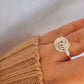Dainty Wire Wrapped Flower Ring (Silver & Gold)