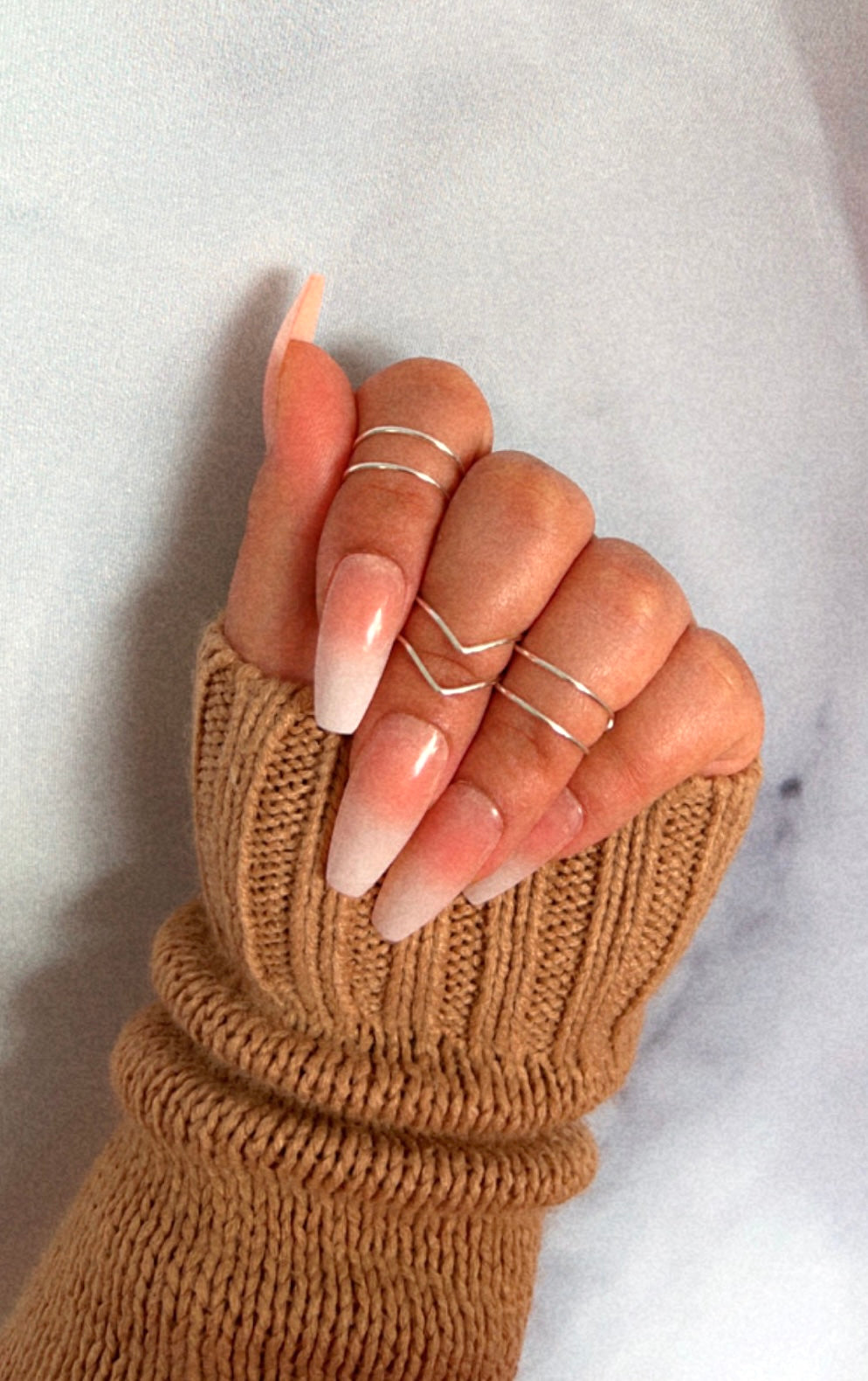 Dainty Midi Knuckle Rings -  Set of 6