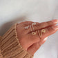 Double Wrapped Swirl Wire Ring (Silver & Gold)