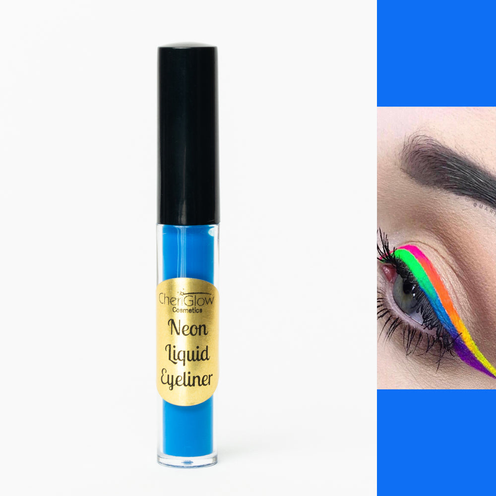 Neon Blue Liquid Eyeliner - Water-proof, Smudge-proof, Long-lasting