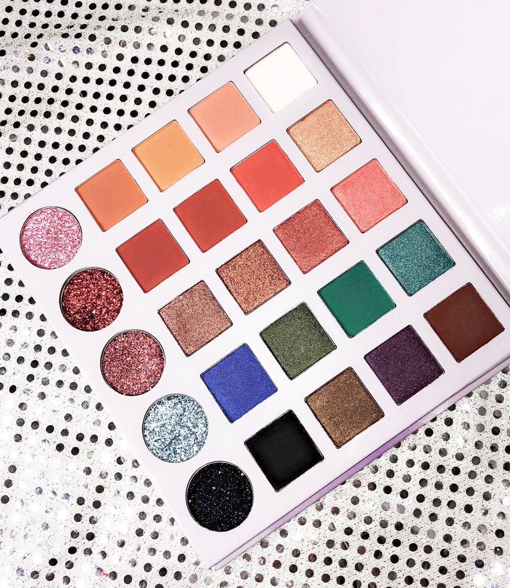 Soo Boujee 25 Color Matte, Shimmer & Cream Glitter Pro Eyeshadow Palette